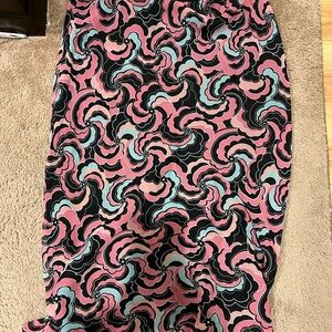 Cato Pink and Black Swirl Skirt